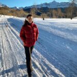 Hilary Swank Instagram – Enjoying a beautiful sunset winter walk with my @mamamoon 🌞💝🐶 
#AdoptDon’Shop