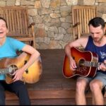 Hilary Swank Instagram – Such fun times, always, with this talented one, my dear, funny and soulful nephew, @swankypie 🎸 
#GuessWhatWereSinging? 
#LazyAfternoons #LastDaysOfSummer #PorchLife