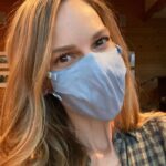 Hilary Swank Instagram - Our @missionstatement cashmere masks sold out in black and white, so we complied with requests and made more, in different colors! 💃🏻🤩 Which color do you like? The blue or the grey? Head on over to @missionstatement and check ‘em out. 👉🏽