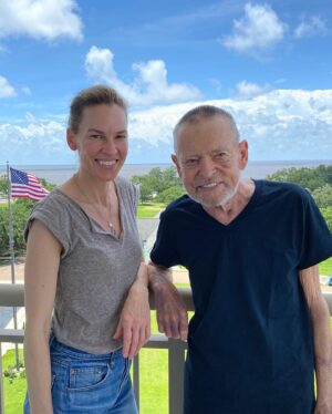 Hilary Swank Instagram - You would be 75 today, and a Great Papa to two more extraordinary souls. I celebrate you everyday and the beautiful grace filled gift you were and continue to be in my life. You are greatly missed by so many, but I can’t imagine anyone missing you more than me. Thank you for being my guiding light. I love you, Dad. Always and forever through every lifetime. 💞✨🌹