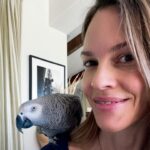 Hilary Swank Instagram – Seuss and I are sending everyone happy Thursday afternoon/evening wishes 👋🏽 😘