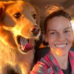 Hilary Swank Instagram – Sufi wanted to say hiiiiiiii and so do I, hi! 🐶😊😘