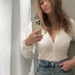 Holland Roden Instagram - Congratulations @allsaints and @caliwater on your capsule collection 🙌🌞 Two lovely brands with lovely people working behind these names🌻 Thank you Jorge and Chase for fitting us! Than you for having me ❤️ @olivertrevena and of course Alfie 🐶