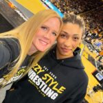 Holly Holm Instagram - What an honor to meet the legend Dan Gable and the wrestling team at @iowahawkeyewrestling . Any time I can go see my guy @realvvoods wrestle live you know I’ll be there. Tom Brands, Jeni Brands, Chad and everyone at Iowa City. Thank you for the experience and the hospitality. This was my first experience at a major dual meet. I hope to make it back to this electric place. 🔥 And as ALWAYS, it’s great spending time with some of my favorite people @izzystylewrestling @clayguida @kennedyblades #izzystylewrestling #teamwoods