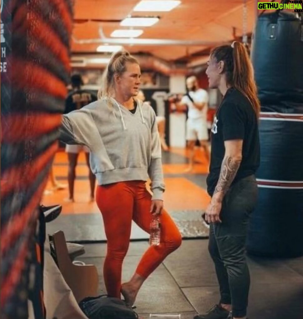 Holly Holm Instagram - MMA Gods work in mysterious ways! @hollyholm 🤝 @criscyborg . . Photo @_kairos_creations_ . . #hollyholm #criscyborg #ufc #champions #legends #jacksonwink #mma #fight #camp #albuquerque #newmexico