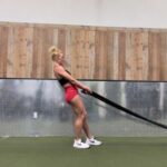 Holly Holm Instagram – Me second guessing why I asked for cardio today. Skier, echo bike, ropes, tire slams and sled pushes all super set with some strength in between. It hurts but  feels great when it’s done. Thank you @teamturningpoint 🔥 #flexfriday