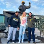 Holly Holm Instagram - What an honor to meet the legend Dan Gable and the wrestling team at @iowahawkeyewrestling . Any time I can go see my guy @realvvoods wrestle live you know I’ll be there. Tom Brands, Jeni Brands, Chad and everyone at Iowa City. Thank you for the experience and the hospitality. This was my first experience at a major dual meet. I hope to make it back to this electric place. 🔥 And as ALWAYS, it’s great spending time with some of my favorite people @izzystylewrestling @clayguida @kennedyblades #izzystylewrestling #teamwoods