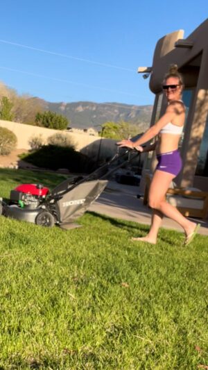 Holly Holm Instagram - First mow of 2022. Still a lot of work to do on the lawn but it’s starting out good so far.