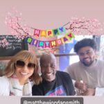 Holly Robinson Peete Instagram – Screaming #happybirthday to you @matthewjordansmith! 
So great to see you in Tokyo and soooo glad you got to catch the last of the Sakura Blooming in #Aomori!! SWIPE What a glorious day!! 🙏🏾🌸🌸🌸🌸🇯🇵🇯🇵🇯🇵🇯🇵🇯🇵 don’t forget to check out Matthew’s new book #ArethaCool!!