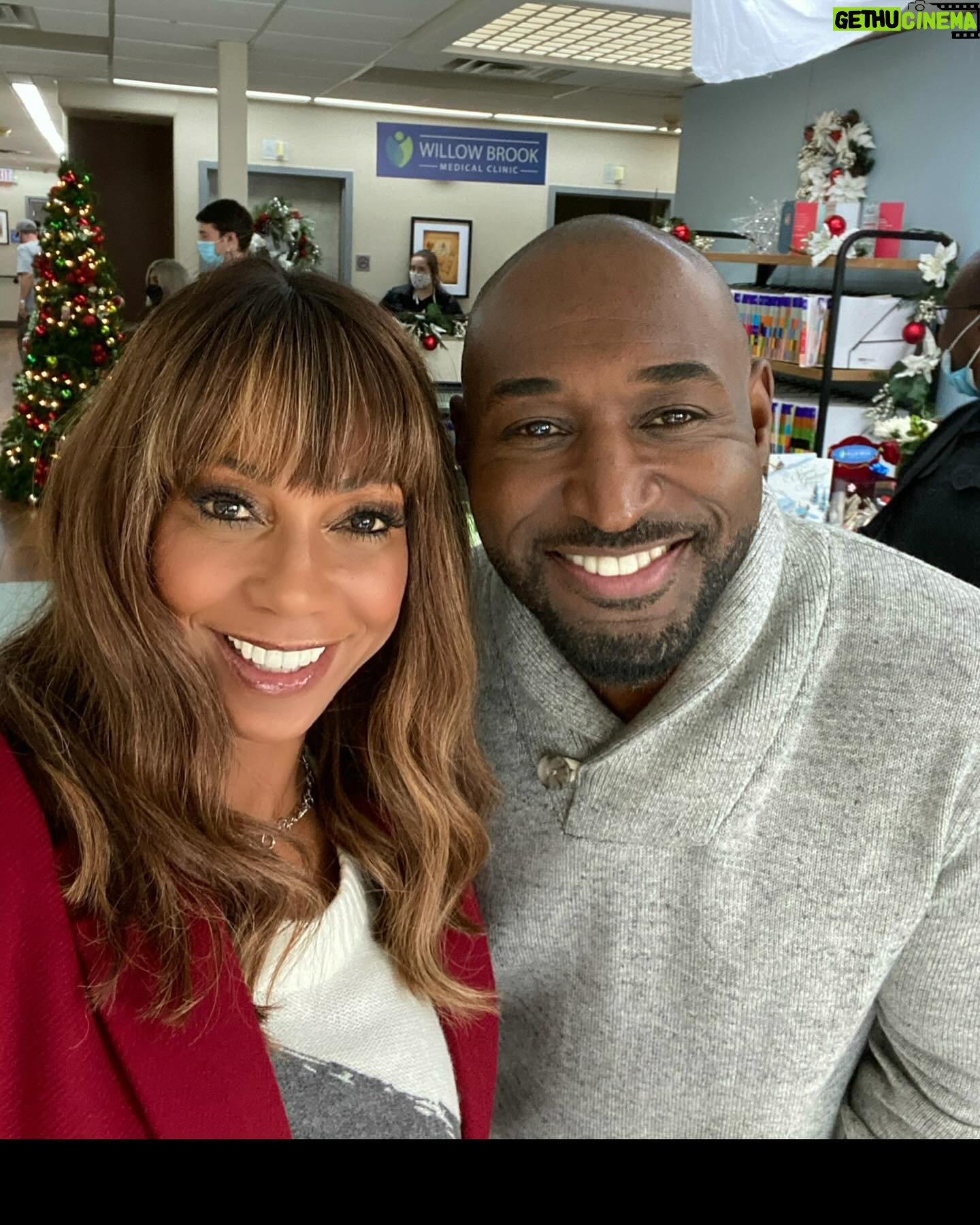 Holly Robinson Peete Instagram - I canβt let the day end without wishing happy birthday to my #TheChristmasDoctor costar @adrianholmes!!! ππππβ¦we shot this movie in 2020 ( before he was Uncle Phil π) during the pandemic with strict protocols in place. We had to gargle with some liquid plumber tasting mouthwash just to have our little kiss (swipe) and follow all these awkward strict rules after having just met! You were so gracious Adrian and such a gentleman! So proud of you! Love ya and I hope you had an amazing birthday!!