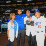 Holly Robinson Peete Instagram – Thank you @dodgers for inviting us to throw out the first pitch in honor of #AutismAwarenessMonth #AutismAcceptanceMonth!! Thank @realrjpeete for catching your dad!! 💙😊⚾️ #proudclubbymomma #autismmom #autismadvocate 
📸 @jon.soohoo