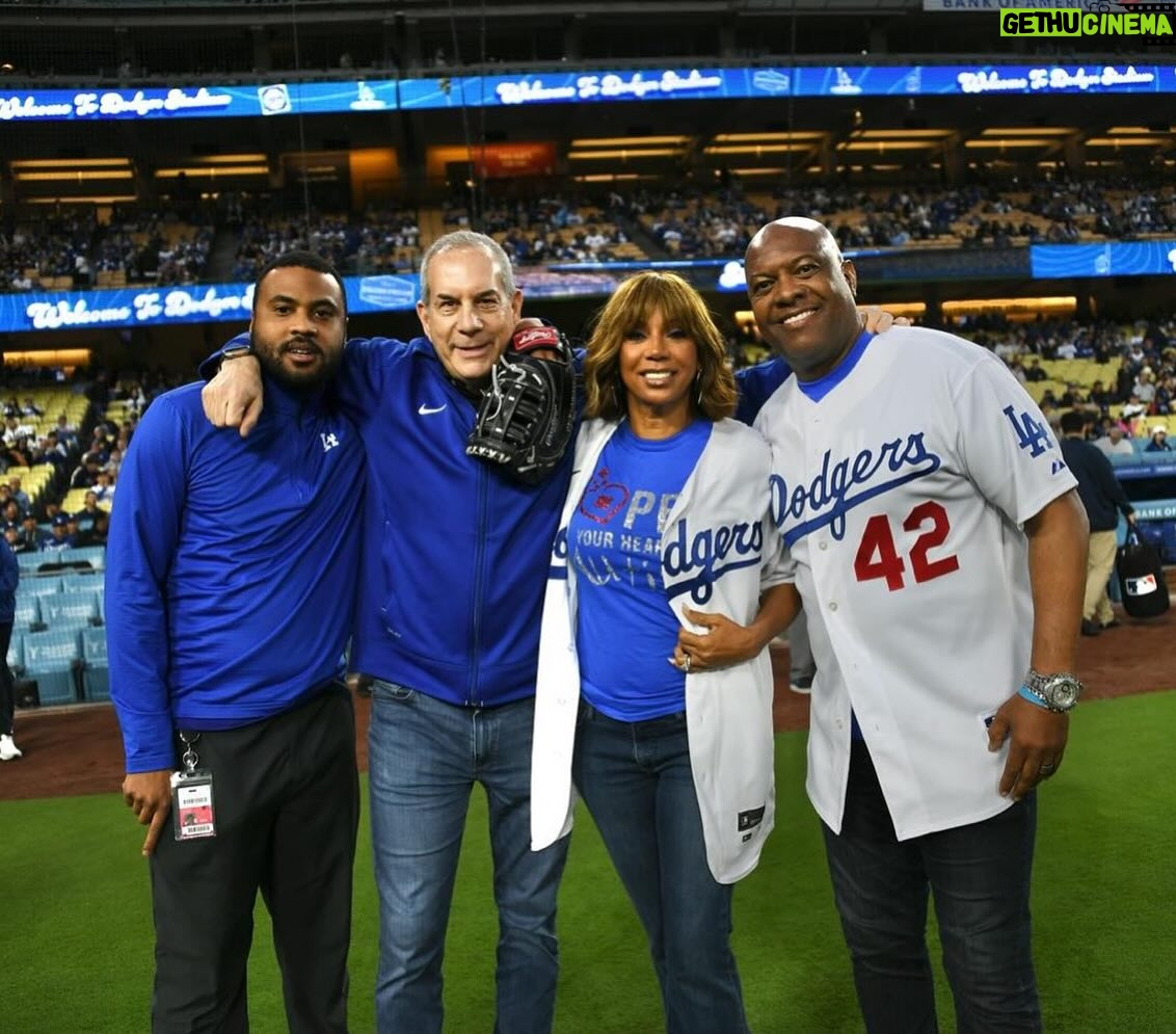 Holly Robinson Peete Instagram - Thank you @dodgers for inviting us to throw out the first pitch in honor of #AutismAwarenessMonth #AutismAcceptanceMonth!! Thank @realrjpeete for catching your dad!! ππβΎοΈ #proudclubbymomma #autismmom #autismadvocate πΈ @jon.soohoo