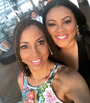 Holly Robinson Peete Instagram - You know when you have a friend for close to 40 years, you have so many photos that memorialize your friendship milestones you don’t even know which ones to post! (well actually I knew which I could NOT post 💃🏾💃🏾😅😅🤫) Welp @iamlelarochon and I are those friends!! …my favorite photos are of us pregnant together because that is a bond that can never be broken. 🤰🏽🤰🏽 it’s already your birthday here in Tokyo so I’m getting a jump!! 
It’s just so hard to believe we have lived over half our lives together🥹🥹🥹. Sending love out to you today, Lela!! Can’t wait to celebrate you!! 👏🏾👏🏾👏🏾👏🏾🎂🎂🎂🎂💙💙💙☀️☀️☀️☀️☀️ ♈️