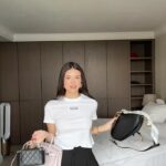 Holly Scarfone Instagram - Dress up with @miumiu ❤️ which bag is your fav?