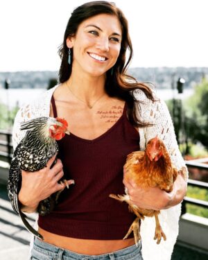 Hope Solo Instagram - #FarmLife isn’t complete without 🐓!