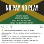 Hope Solo Instagram - Go off @chinyeluasher_! “It’s not just about the money” is right! It’s about the future and doing what’s right #nopaynoplay