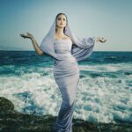 Huda ElEtrreby Instagram - Goddess Stylist @nourbozz Photographer @mseifphotography Dress @1309studios Makeup @kiwarkis Hair @toni.saade Jewellery @auroreezzedine Assistant stylist @waelfrng