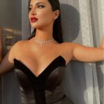 Huda ElEtrreby Instagram - ➰ Styled by @cedrichaddad Dress @liastubllaofficial Makeup by my beloved @rehamkhalifaa Hair @shehabb.adel Jewellrey @iramjewelry_