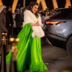 Huda Husain Instagram - #joyawards2023 شكرا لكم على هذه الاحتفاليه الرائعه .. استمتعنا 🇸🇦. @labourjoisie @ballystudio @miskjewellery @mahmeed_stylist 💚💚💚