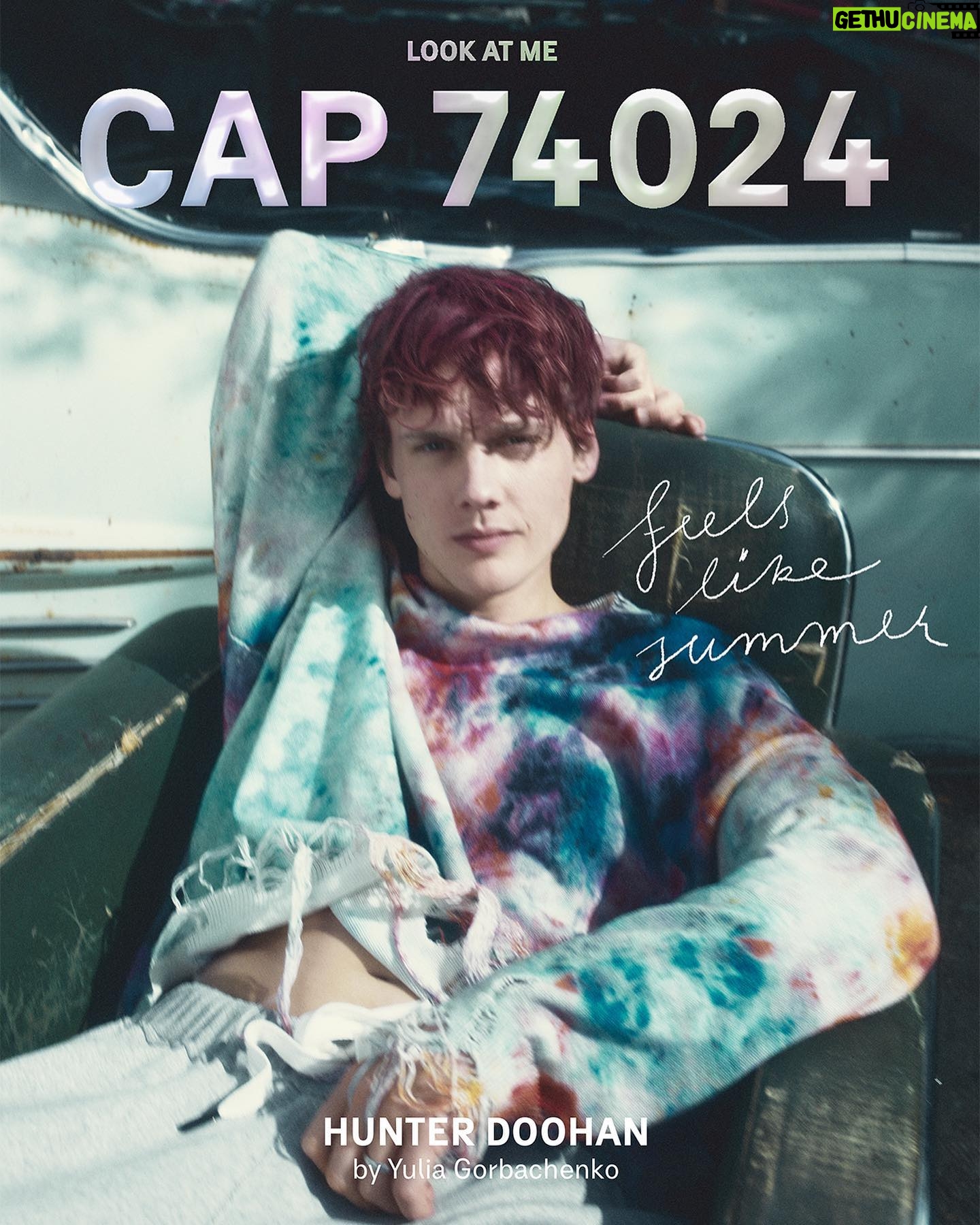 Hunter Doohan Instagram - @cap74024 Photography @yuliagorbachenko Fashion @sandyarmeni Hair @carolagmakeup @forwardartists Set design @artandset Light @bradleyennis Digital @eugenekimphotography Production @annee_elliot Fashion assistant Emilia Fishburn Set design assistant John Whittington Words Federica Volpe @fedi_volpe Thanks to @artdeptagencyla @valerie.mccaffrey.58 @thewallgroup