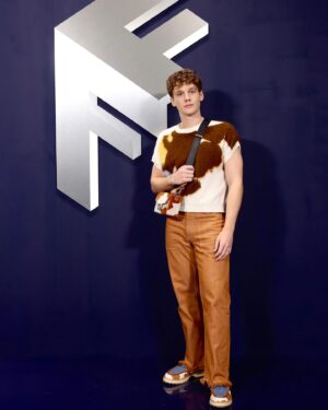 Hunter Doohan Instagram - Thank you @fendi for having me at the Men’s FW 2023 show! Congratulations @silviaventurinifendi on the amazing collection! 
#fendifw23 
#fendi