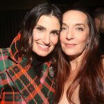 Idina Menzel Instagram - Still reeling from #Wicked20. What an incredible celebration and reunion with so many friends. I’m so proud to be a part of this family. 💚 Photos by Bruce Glikas @bruglikas @broadwaybruce_ Styling: @taraswennen Hair: @anthonycampbellhair Makeup: @genevieveherr Coat: @azziandosta Top/Trousers: @albertaferretti Shows: @sam_edelman Clutch: @jimmychoo Ring: @kavantsharart