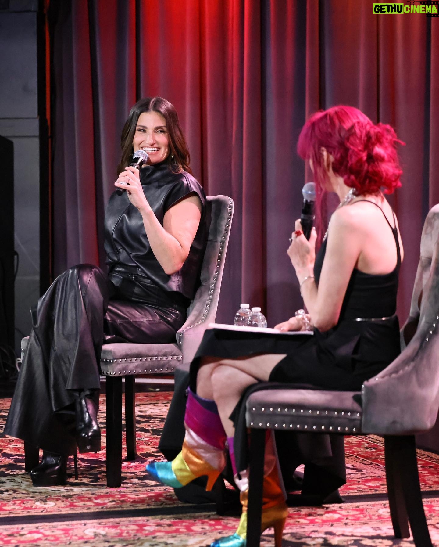 Idina Menzel Instagram - Not to be dramatic, but we'll never get over this night with #IdinaMenzel. 💚 The iconic artist stopped by the #GRAMMYMuseum to talk about her newest project #DramaQueen and how her career journey has been throughout the years.