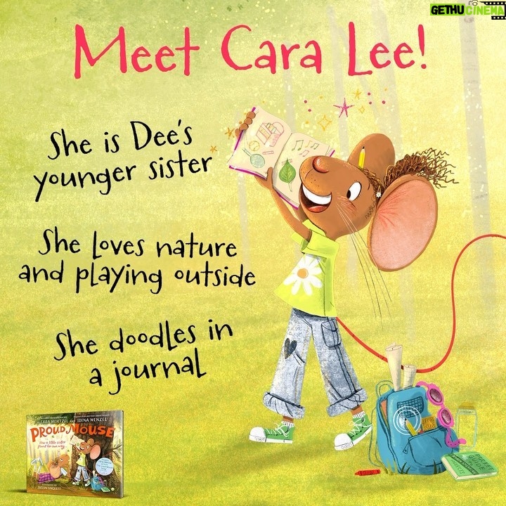Idina Menzel Instagram - Meet Cara Lee! The delightful picture book incarnation of @authorcaramentzel, little sister in #LoudMouse and the upcoming #ProudMouse (available for preorder, comes out THIS Tuesday!) #LinkInBio