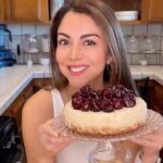 Ilean Almaguer Instagram - It’s almost Valentines Day and we are excited to cook up some sweet treats 💌🍫 We are obessed with this plant-based Baked Tofu Cheesecake by one of our recipe creators @ileanao 🍰🍒 Ingredients: Base: • 150 g Graham crackers • 35 g coconut oil Cheesecake layer: • 1 package of silken tofu • 175 g sweetener (I used monk fruit) • 20 g coconut oil • Zest of 1 lemon • 3 Tbsp lemon juice • 4 Tbsp arrowroot or 3 tbsp of corn starch. • 1 tsp vanilla extract • 1 cup of frozen cherries Instructions: 1. For the base, crush the Graham crackers in a food processor or blender until you have fine crumbs. Add the melted coconut oil and mix until well combined. 2. Grease your cake pan with removable bottom with coconut oil. Press the Graham cracker mix into the bottom of your pan. 3. For the cheesecake layer place the silken tofu, sugar, melted coconut oil, lemon zest and juice, vanilla extract and arrowroot powder in a blender or food processor. Blend until smooth and creamy. 4. Pour the cheesecake mixture on top of the cracker base. 5. Pre-heat the oven to 355˚F. Bake the cheesecake for 40-45 minutes. Let it cool and then place it in the fridge to cool for a couple hours or overnight. 6. Add on the frozen cherries to the top of the cake & ENJOY! **Spanish translation in comments 💚🖤