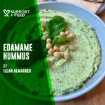 Ilean Almaguer Instagram – Hummus… made from edamames?🤯 We are loving this Edamame Hummus recipe from one of our amazing recipe creators and certified nutritionist @ileanao🫛

Be sure to watch the whole video for some fun nutrition facts about edamames and chickpeas🤓

Ingredients:
• 2 cups shelled edamame
• 3/4 cup chickpeas, drained and rinsed
• 1 clove garlic or garlic powder
• 1/2 cup fresh basil, plus more for garnish
• 1/4 cup lemon juice
• 1/2 teaspoon sea salt
• freshly cracked pepper
• 1/3 cup extra virgin olive oil

Instructions:
1. In a food processor, combine the cooked chickpeas, edamame, garlic, lemon juice, basil,salt, and pepper.

2. Blend the ingredients and Slowly blend in the olive oil until smooth and add cold water gradually until you achieve your desired consistency.

3. Taste and adjust the seasonings as needed. Add more lemon juice, salt, or pepper according to your preference.

4. Once smooth and well-blended, transfer the edamame hummus to a serving dish.

5. Optionally, drizzle with a bit of olive oil and sprinkle some additional chickpeas and basil for garnish.

6. Serve with fresh veggies, pita bread, or your favorite dipping choices.

7. Enjoy your homemade edamame hummus! 

#EdamameHummus #homemadedips