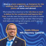 Ilhan Omar Instagram - @ellisoncampaign has been a mentor, an inspiration, and a friend. It is an honor to carry his legacy in the Fifth District, and I am proud to again have his support for reelection.