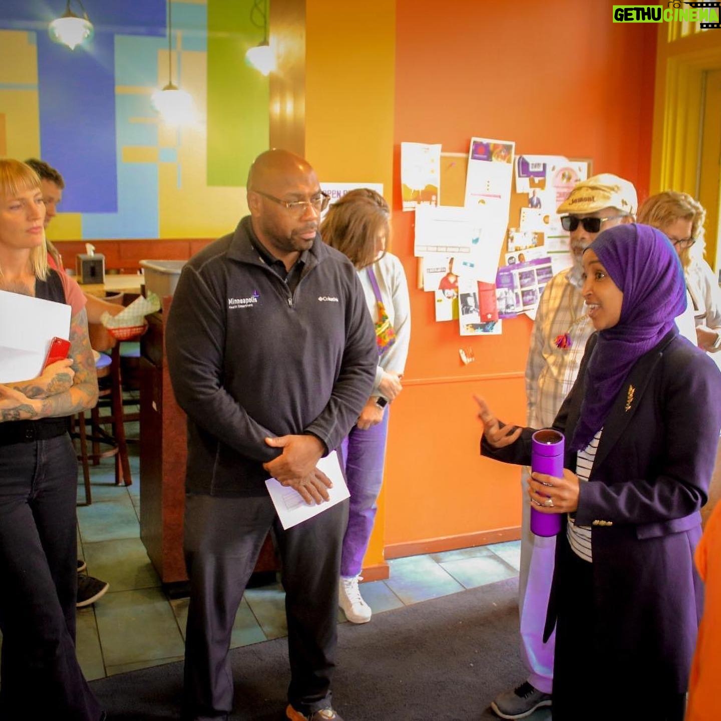 Ilhan Omar Instagram - Photos: 1) Project Sweetie Pie in north Minneapolis celebrating the incredible work they are doing in restoring food access, urban farming culture and togetherness. 2) At SACA food shelter celebrating their new location in Columbia Heights. We helped secure $1 million to purchase their amazing new facility. 3) In my old neighborhood of Cedar Riverside with city’s health commissioner to talk about opioids and how to help our youth fight addiction.