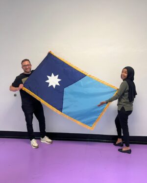 Ilhan Omar Instagram - Today’s the day! Tim and I are excited to see the new Minnesota flag displayed across our state.