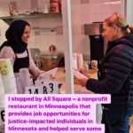 Ilhan Omar Instagram – I stopped by All Square – a nonprofit restaurant in Minneapolis that provides job opportunities for justice-impacted individuals in Minnesota and helped serve some food! Always love serving customers and seeing the surprise on their faces as part of our “Ilhan on the Hi-Job” series.