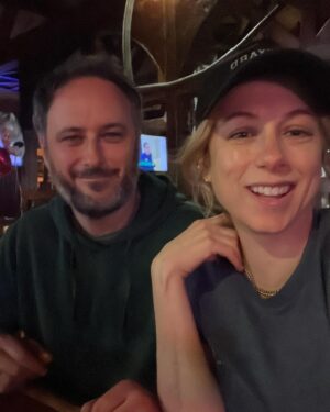 Iliza Shlesinger Instagram - Last Saturday night as the parents of only one child.
We @galuten fully leaned into being an American suburban family of 4 by going to Costco then going for Mexican in the valley. We are so excited to be holding our little boy around this time next week 🤞 shout out to @newbalancelifestyle for keeping me athletic looking from the belly down.