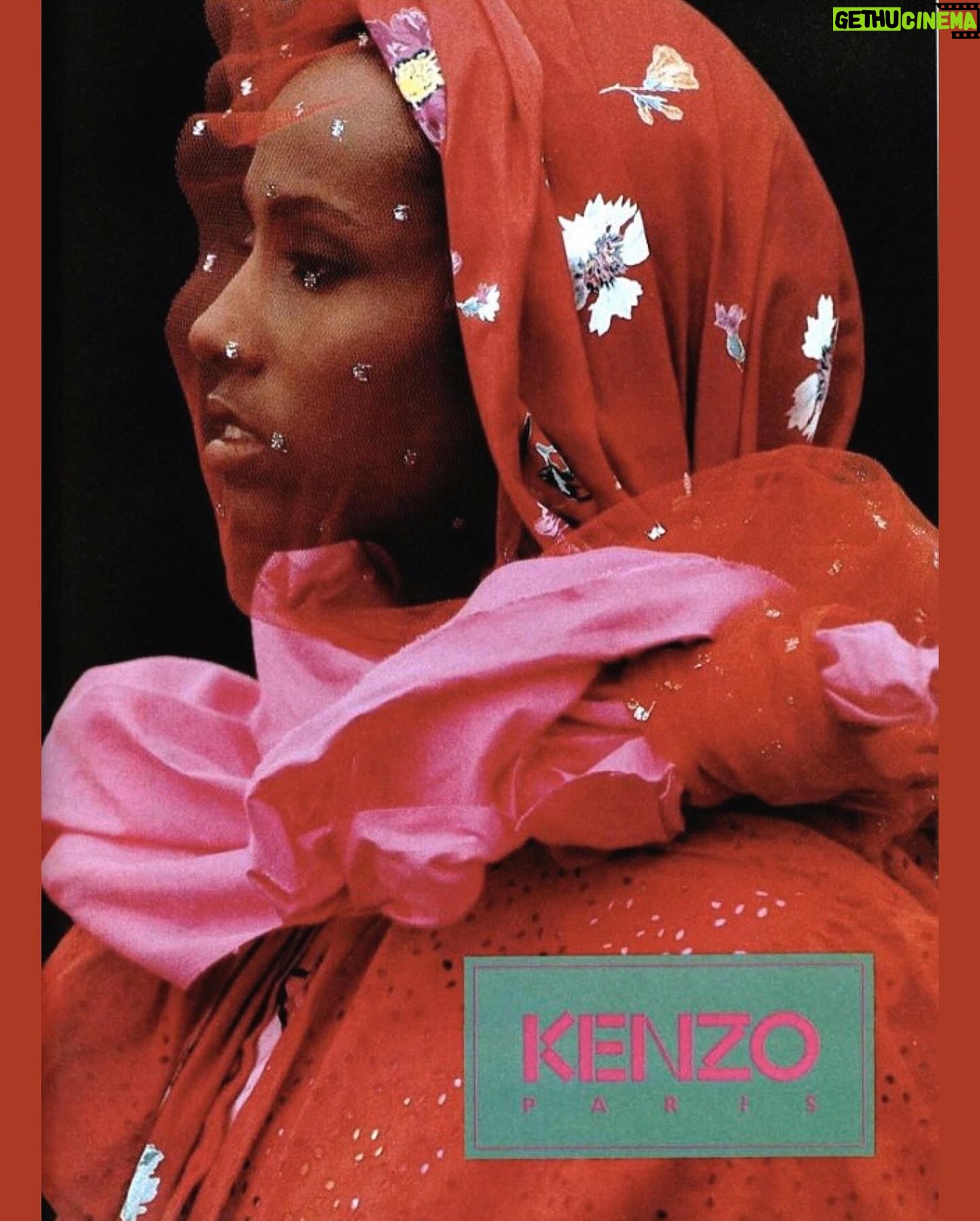 Iman Instagram - RIP #HansFeurer Hans and I had a lot in common besides creating memorable images for @kenzo… we both loved the magic hour light.. early morning for the very first light of dawn & end of day for that warm sunset light… What magical sorcery we created.. full of mystery but with Kenzo magically bright colors! Rest in Peace my friend #HansFeurer