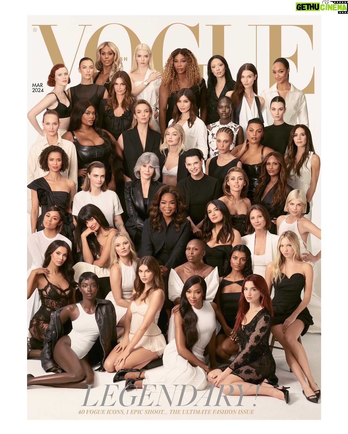Iman - 10.8K Likes - All hail @edward_enninful and the power of sisterhood!
@AdwoaAboah, @AdutAkech, @SimoneAshley, @VictoriaBeckham, @SelmaBlair, @Naomi, @Vittoria, @GemmaChan, @JodieMComer, @LaverneCox, @CindyCrawford, @MileyCyrus, @ArianaDebose, @CaraDelevingne, @JourdanDunn, @Palomija, @MissKarenElson, @CynthiaErivo, @LindaEvangelista, @JaneFonda, @KaiaGerber, @GigiHadid, @SalmaHayek, @The_Real_Iman, @MayaJama, @JameelaJamil, @KarlieKloss, @PreciousLeexoxo, @DuaLipa,
@GuguMbathaRaw, #KateMoss, @LilaMoss, @RinasOnline, @IrinaShayk, @AnyaTaylorJoy, @CTurlington, @AmberValletta, @SerenaWilliams, @Oprah, @AnokYai photographed by @StevenMeiselOfficial and styled by @Edward_Enninful, with hair creative director @GuidoPalau, make-up creative director @PatMcGrathReal, nails by @JinSoonChoi, hair colourist @LenaOtt, set design by @MaryHoward_SetDesign at @MHS_Artists, production by @ProdN_ArtAndCommerce and executive producer #RukRichards. With thanks to @JimmyMoff, Lars Nordensten, @HookPropsBK and @HighLineStages, New York for the March 2024 issue of @BritishVogue