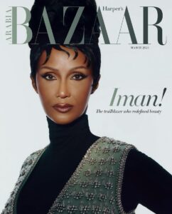 Iman Instagram - Honored to grace the cover the March Issue of @harpersbazaararabia captured beautifully by @abdmstudio and the whole team that made this happen! Group Acting Editor: @natashafaruque Styling: @ayumiperry Full Look: @Gucci Hair Stylist: hoshounkpatin Make-Up Artist: @kilprity Production: @agpnyc Senior Producer: @steff.producer Words: @rachaelsigee Link to article in bio!
