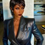 Iman Instagram - Warm leatherette in custom @sergiohudson Makeup @kilprity Hair @hoshounkpatin
