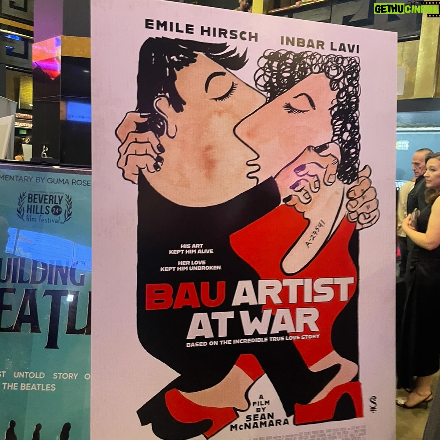 Inbar Lavi Instagram - Thank you Beverly Hills Film Festival, I’ll cherish this night forever🎗️ Getting to watch our World War II biopic at such trying times was surreal Our film follows holocaust survivors who were forced to wear a yellow patch to mark their identity for which they were prosecuted, and I chose to wear a yellow pin to mark my identity and my people who we’re kidnapped, slaughtered and are STILL in unfathomable captivity. This film is about hope & faith when faith feels like fantasy. Im hanging onto it for dear life and for the lives of our hostages to be freed and back home NOW. Amen אמן