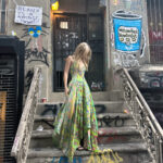 Indi Star Instagram - absolutely gorgeous Delphinium Godet Dress from @rpnewyork during NYFW. love the way this dress looks in NYC... looking forward to fashion week coming up soonn 🪬🪩🧿🗽🏙️ , , , #RPNewYork #NYFW #FashionWeek #NYC #DelphiniumGodetDress #Fashion