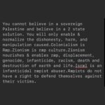 Indya Moore Instagram - People belong to the land - the land does not belong to people. The earth is the body and the body is the earth colonialism is ræp & ræp is colonialism. Reipists do not have rights to defend themselves against their resisting victims. Occupations do not have the right to defend themselves against those they occupy. when you are in partnership with an abuser, you are nurturing them, and enabling them to do more harm. This is what it is to be a Zsionist.
