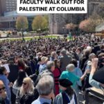 Indya Moore Instagram - RISE UP RISE UP RISE UP! University Faculty join students in a powerful show of solidarity. You are on the right side of history • @peoplesforumnyc 🚨HAPPENING NOW! Massive crowd of faculty walk out in solidarity with students and with the movement for Palestine at @Columbia University.