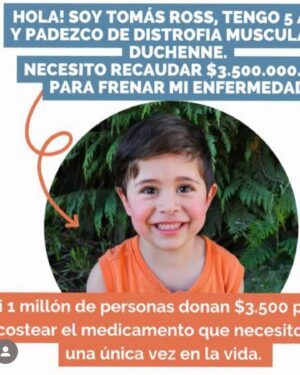 Ingrid Cruz Instagram - El que quiera y pueda ayudar se lo agradezco en el alma ♥️
Los invito a seguir @tomas_contra_duchenne