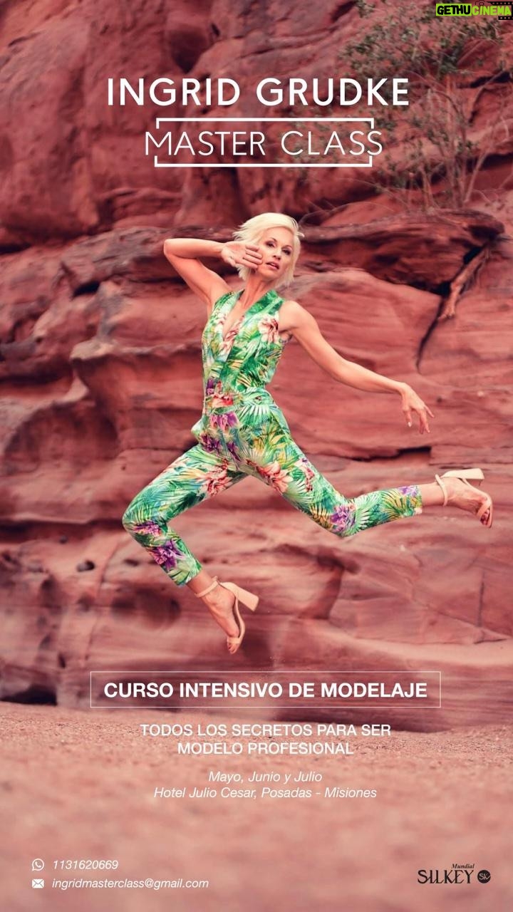 Ingrid Grudke Instagram - www.ingridgrudke.com 📣 Se viene mi primer Master Class 📣 En Posadas Misiones En mayo, junio y julio VOY a realizar un curso intensivo para aprender las pautas básicas del trabajo como modelo profesional. Quien este interesado puede consultar más escribiendo a: ✍🏻 ingridmasterclass@gmail.com 📞 54 9 11 3162-0669 📍Las clases son presenciales. Se realizarán en el Salón Caoba del Hotel Julio César de Posadas. Cupos limitados❗️inscripción a partir de los 14 años, menores con autorización de padres o tutor. ✨ Este curso consiste en doce clases intensivas para que aprendas la raíz de lo que es ser una MODELO profesional. ✨ Vas a poder sacarte todas las dudas que tengas y te voy a brindar toda la información necesaria más para comenzar una carrera profesional cualquier parte del mundo 🌍 Estoy muy Feliz de poder compartirles mi historia y contarles la verdad de este trabajo. Me acompañan en esta MasterClass @doloresmoreno.ok @soyfabianachiaradia @malimaph @hoteljuliocesar @silkeymundial.ok #ingridgrudke #mundoIN