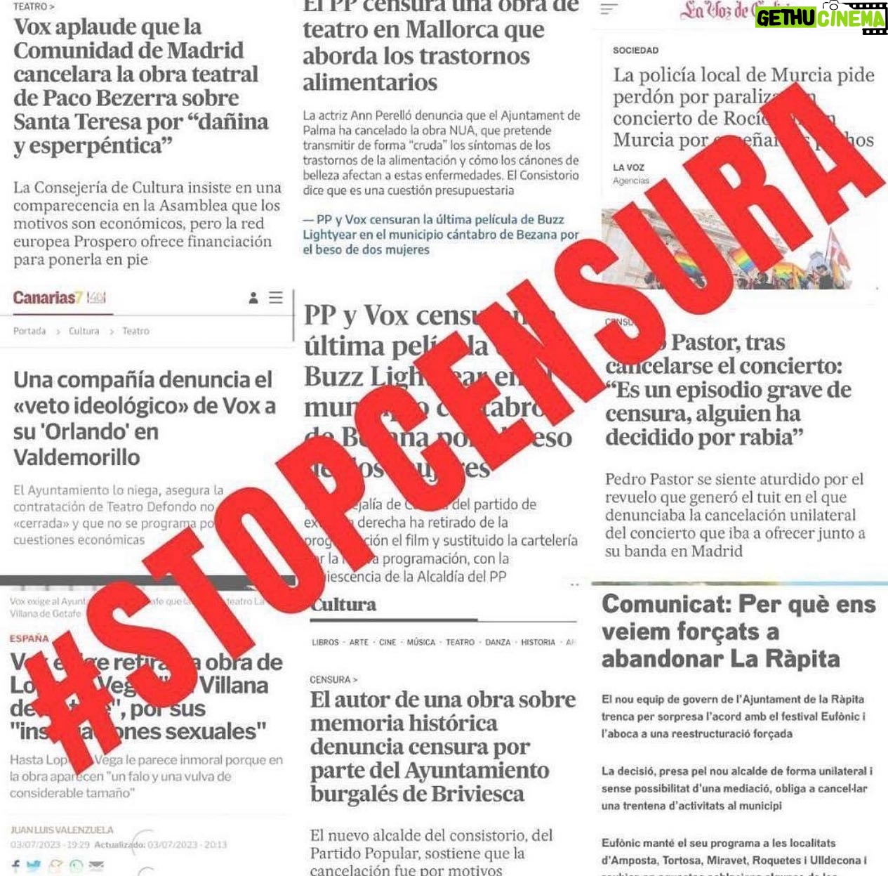 Inma Cuesta Instagram - Sin cultura no hay democracia. #stopcensura