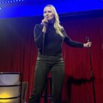 Irina Voronina Instagram - Photo dump from my Sunday show! Awesome pics by @pontak04 and @sunshineheadshots . Thank you @acmeadam for putting on a great show @hollywoodimprov ! 🎤🎤😃😃 #irinavoronina #womenincomedy #standupcomedy #lacomedyscene #hollywoodimprov #eristalentagency