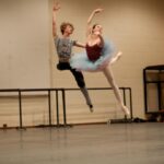 Isabella Boylston Instagram - in the basement of the Met Opera rehearsing with @vadimmuntagirovofficial and @susanjaffeofficial 💙 photos by @dariaklimentova