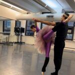 Isabella Boylston Instagram - A day in the life of a purple unitard 💜 Coat is @charlottesimone 🐾