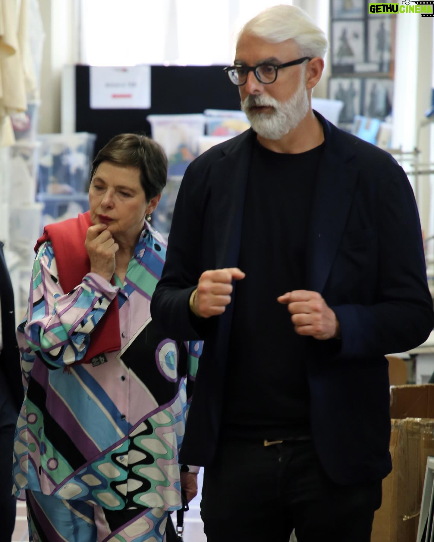 Isabella Rossellini Instagram - I was so touched to visit the @accademiacostumeemoda where 53 years ago I graduated . It was lovely to talk to the students and spend some time with Furio and Lupo Lanzara the grandsons of the founder Rosanna Pistolesi who was one of my mentor as a you d woman
